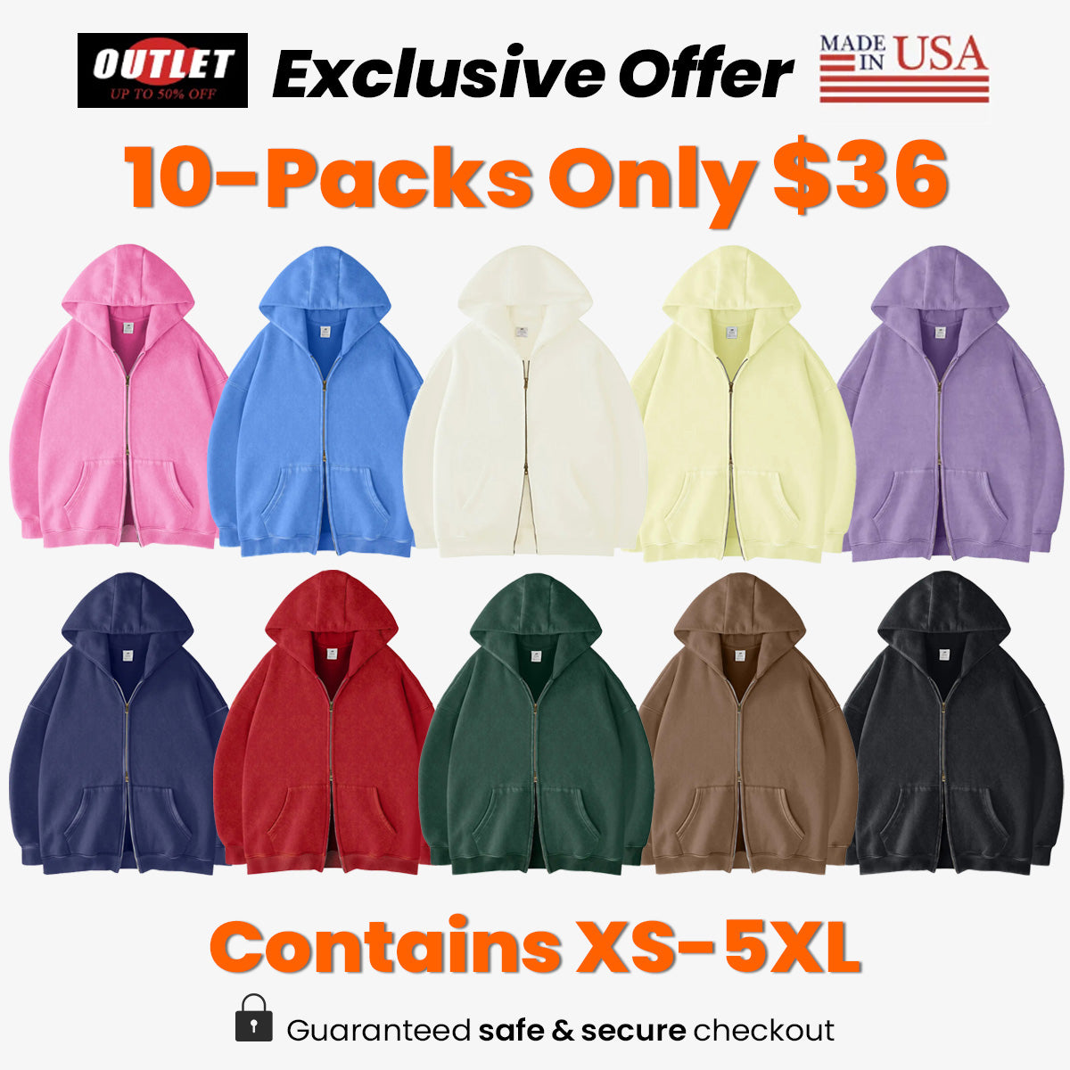 Unisex Oversized Zip-Up Hoodie