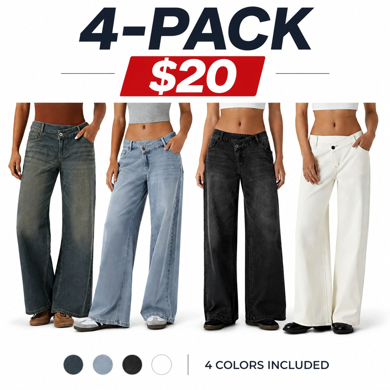 Comfort Stretch Baggy Casual Jeans