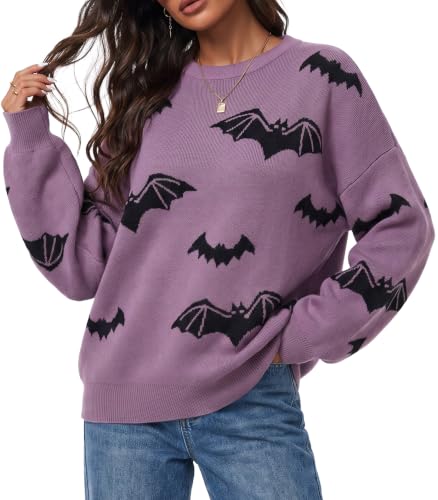 Women's Drop Shoulder Long Sleeve Fall Knit Pullover