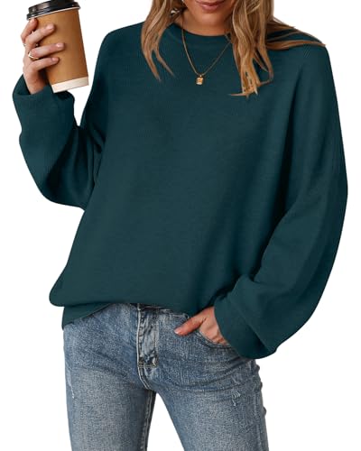 Women's Drop Shoulder Long Sleeve Fall Knit Pullover