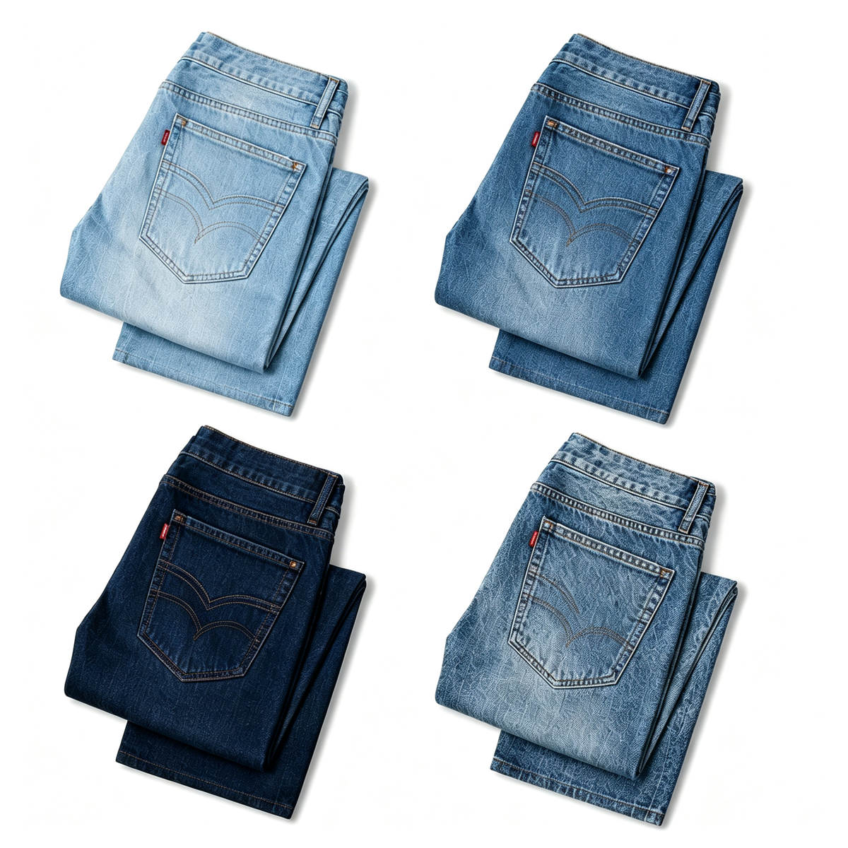 Men’s Comfort Stretch Slim Straight Leg Denim Pants Casual Daily Wear