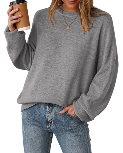 Women's Drop Shoulder Long Sleeve Fall Knit Pullover