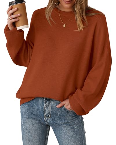 Women's Drop Shoulder Long Sleeve Fall Knit Pullover