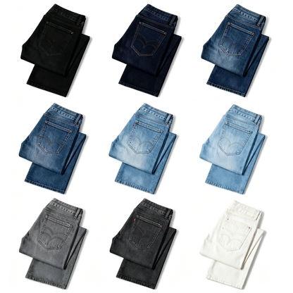 Men’s Comfort Stretch Slim Straight Leg Denim Pants Casual Daily Wear