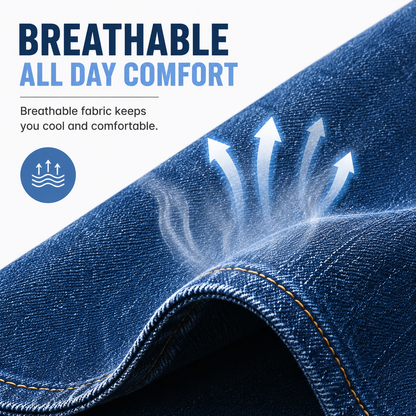 Men’s Comfort Stretch Slim Straight Leg Denim Pants Casual Daily Wear