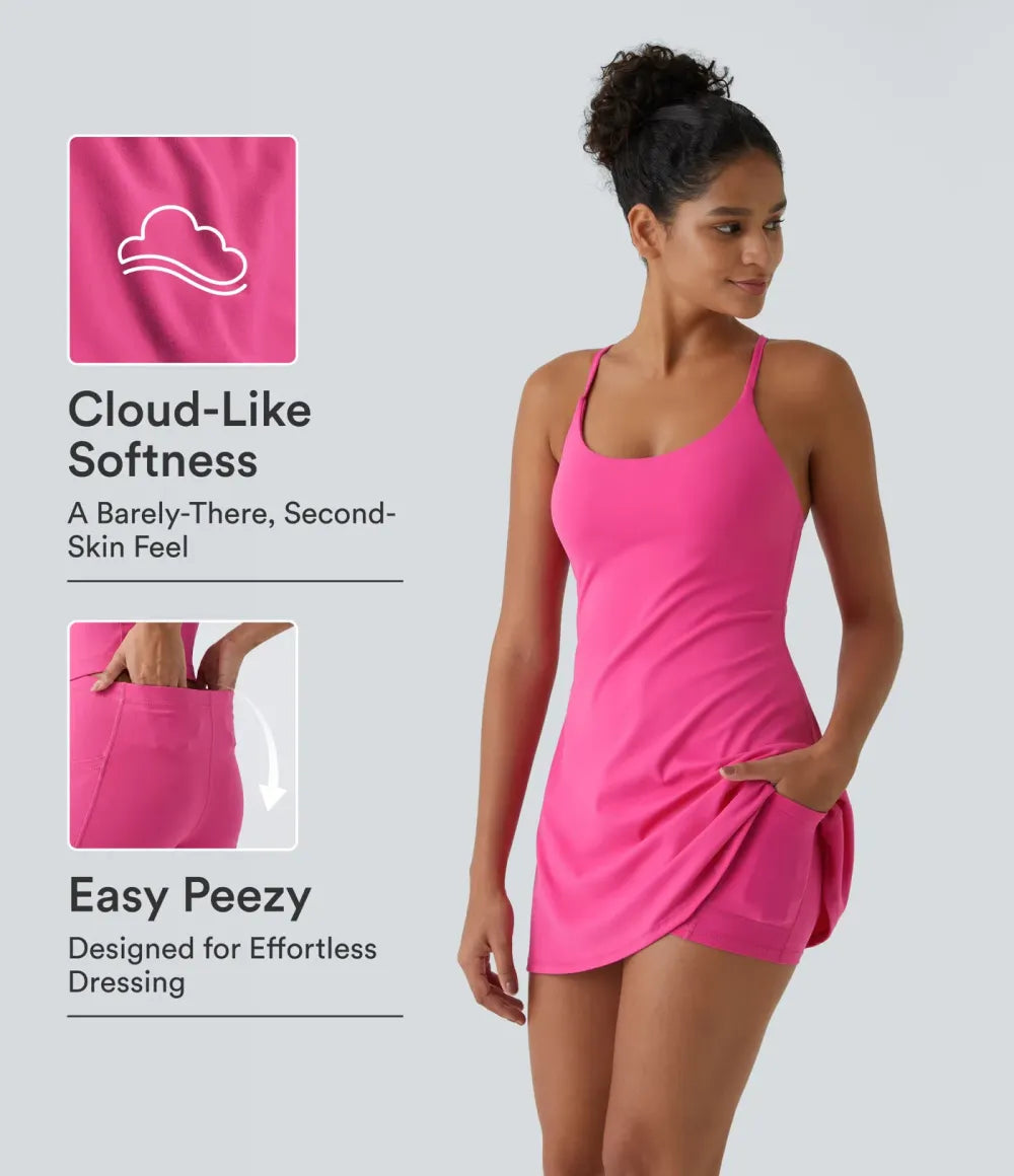 🔥Promotion Day⚡ Softlyzero Plush Backless Active Dress-Easy Peezy