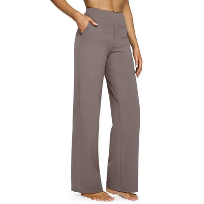 💚Women’s High-Waist Wide Leg Pants – Business Casual Yoga Dress Pants with Pockets