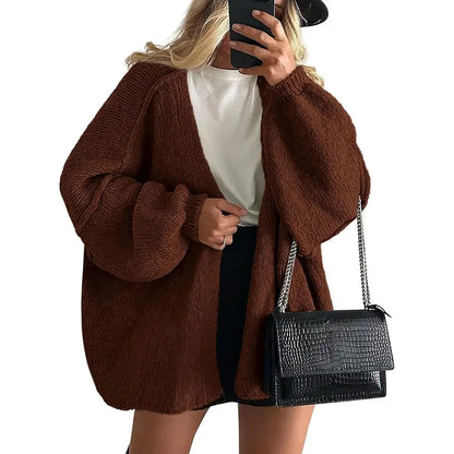 PrettyGarden Women's Oversized Cardigan Sweater - Lightweight Knit