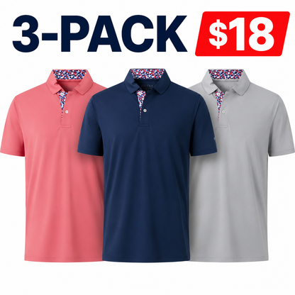 Men's Quick Dry Henley Golf Shirt