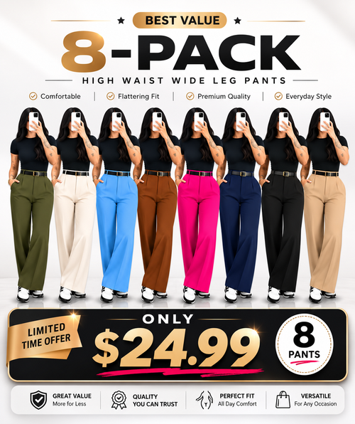 Women's High Rise Straight Leg Trousers – Elegant & Comfortable