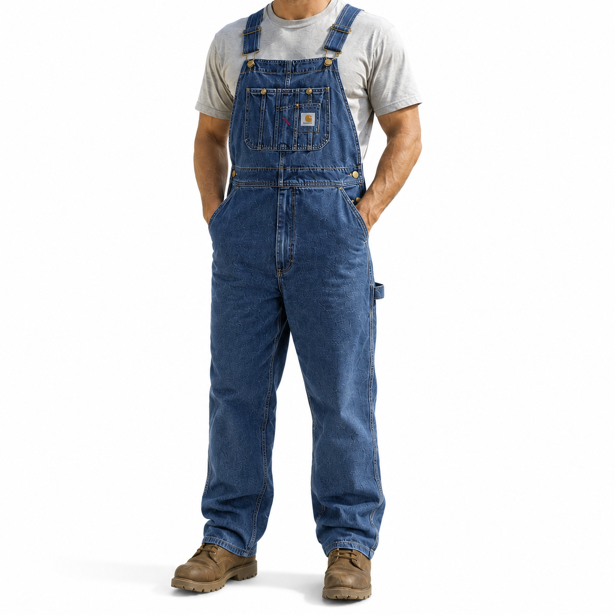 💝💝Last Day Promotion🔥Men's Denim Bib Overalls,  Workwear with Adjustable Straps and Convenient Tool Pockets