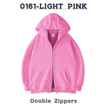 Unisex Oversized Zip-Up Hoodie