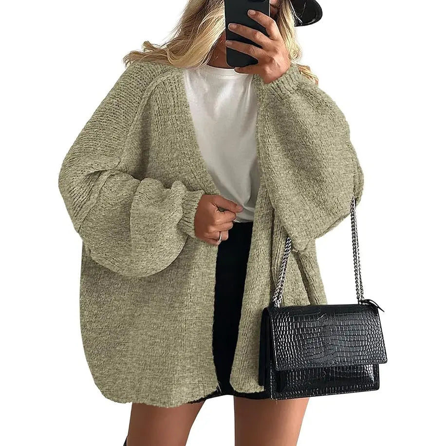 PrettyGarden Women's Oversized Cardigan Sweater - Lightweight Knit