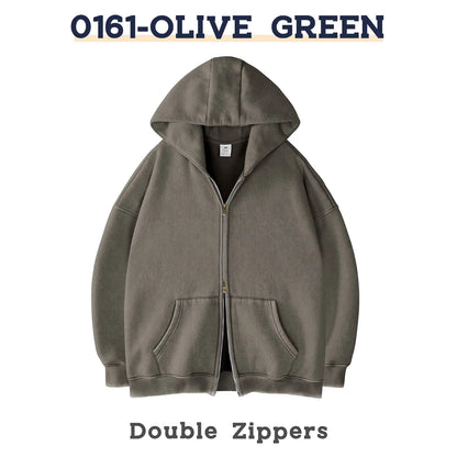 Unisex Oversized Zip-Up Hoodie