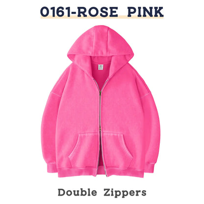 Unisex Oversized Zip-Up Hoodie
