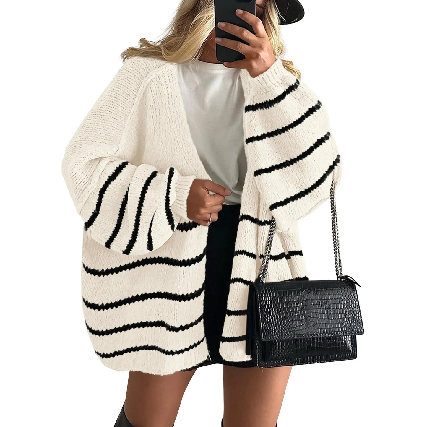 PrettyGarden Women's Oversized Cardigan Sweater - Lightweight Knit