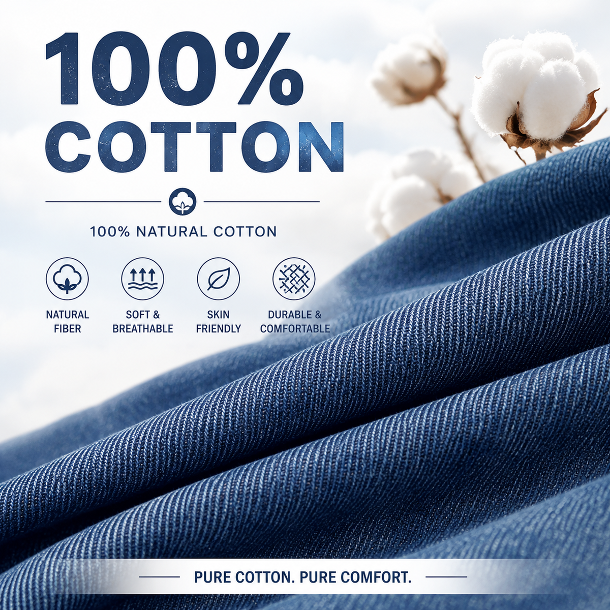 Men’s Comfort Stretch Slim Straight Leg Denim Pants Casual Daily Wear