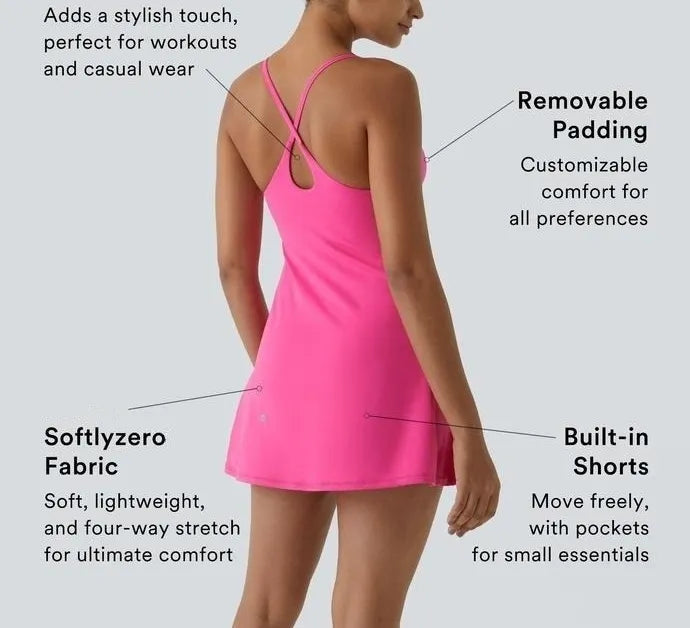 🔥Promotion Day⚡ Softlyzero Plush Backless Active Dress-Easy Peezy